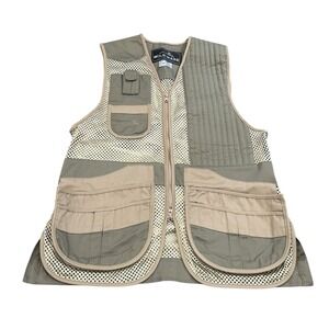 Wild Hare Mesh Shooting Vest Mens Left Hand Outdoor Hunting Small Sage Khaki